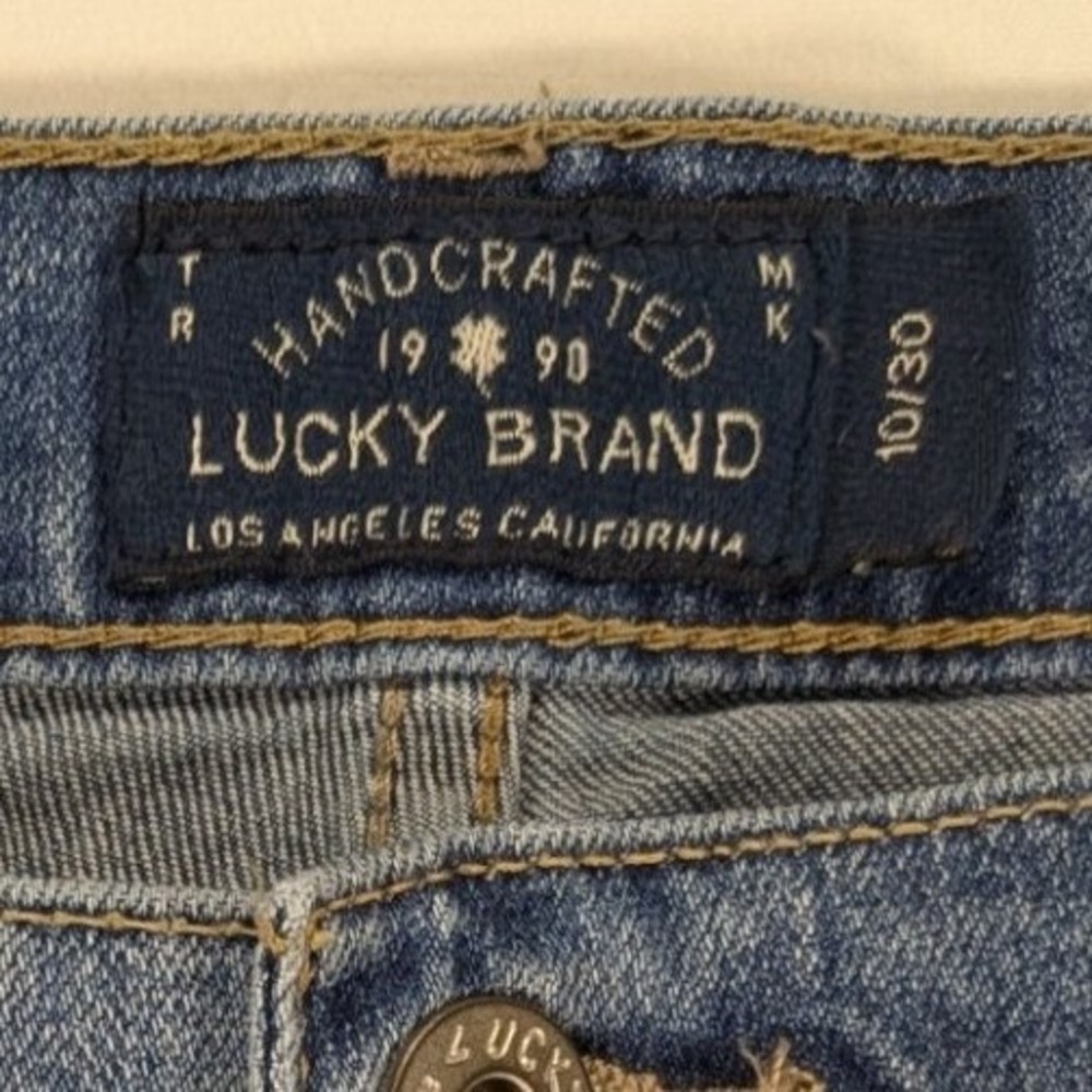 Lucky Brand Jeans Women's 10 Sweet Crop Stretch Denim Mom Boyfriend Straight y2k - Picture 6 of 12